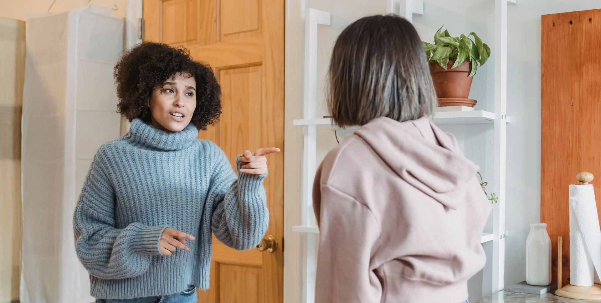 Woman Using Tactical Talking woman using tactical talking to deal with aggressive woman.